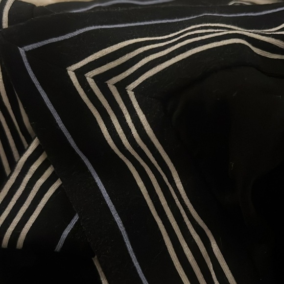J. Jill Wearever Collection Oversized Split Side Tunic Black Blue/White Stripe - Picture 4 of 12